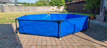 Zeshoekig zwembad van ¤ 2m60 hoogte 70 cm. Heel gemakkelijk  beschikbaar voor biedingen