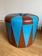 Vintage poef, Huis en Inrichting, Zetels | Voetbanken en poefs, Ophalen, Kunststof, Gebruikt, Rond
