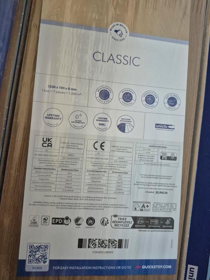 Parquet quick step chêne grillé ️️, Maison & Meubles, Ameublement | Revêtements de sol, Neuf, Parquet, Brun, 10 à 25 m², Enlèvement