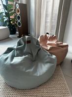 Nobodinoz – Set van 2 kinderpoefjes (babyblauw & blush roze), Huis en Inrichting, Zitzakken, Ophalen, Zo goed als nieuw, Roze