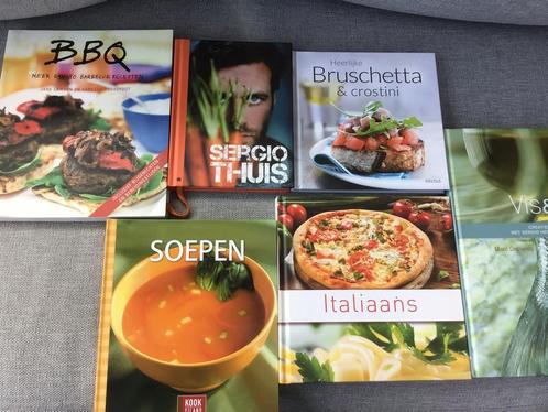 Diverse kookboeken Sergio thuis, BBQ, Italiaans,…, Boeken, Kookboeken, Zo goed als nieuw, Ophalen of Verzenden