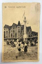 Oude postkaart 1950 Knokke-Zoute Badkabienen en strand, Verzamelen, Postkaarten | België, 1940 tot 1960, Gelopen, Ophalen of Verzenden