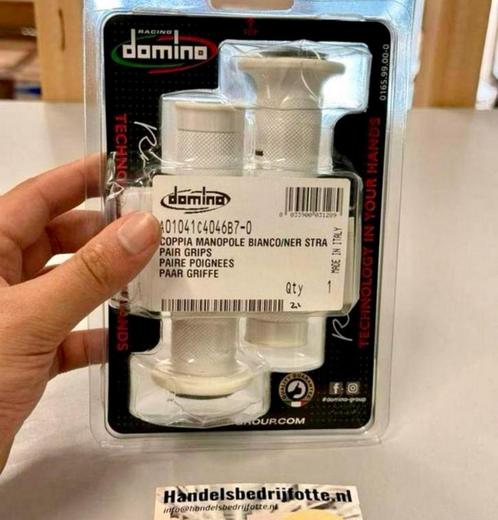 Domino Handvatten Offroad rechts D.22mm. L.126mm Open WIT, Motoren, Tuning en Styling, Ophalen of Verzenden