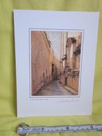 Prent van St.-Peterstreet in stad Mdiina, Malta, 18x24 cm, Collections, Photos & Gravures, 1980 à nos jours, Enlèvement ou Envoi