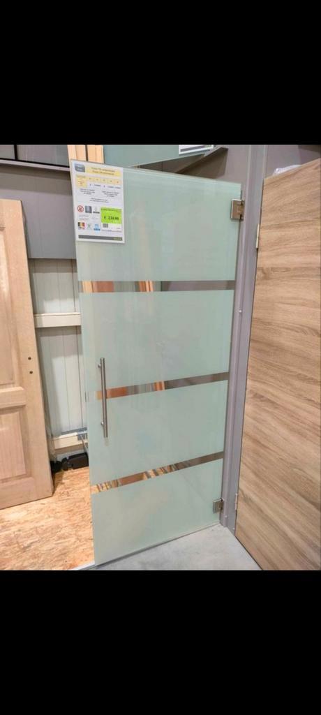 Nieuwe glazen deuren van Thys Thytan 73/83 x 201cm, Doe-het-zelf en Bouw, Raamkozijnen en Schuifdeuren, Nieuw, Ophalen