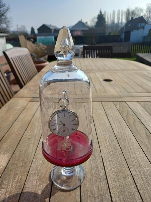 ancien porte montre herbatte 19eme ou fin 20 eme, Antiek en Kunst, Antiek | Glaswerk en Kristal, Ophalen of Verzenden