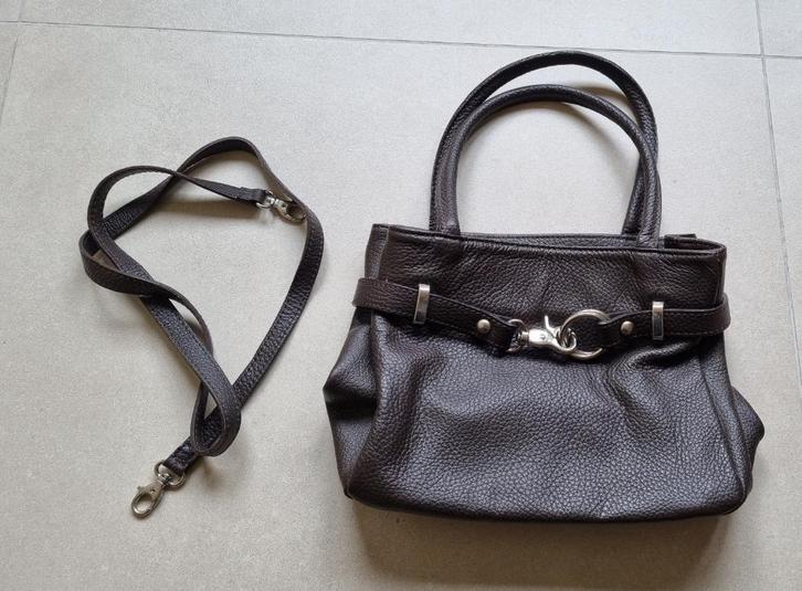 Handtas Vera Pelle Donker bruin, Handtassen en Accessoires, Tassen | Damestassen, Gebruikt, Handtas, Bruin, Ophalen of Verzenden