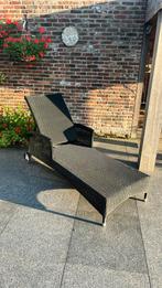 Ligbed zwart, Jardin & Terrasse, Chaises longues, Enlèvement, Osier, Réglable