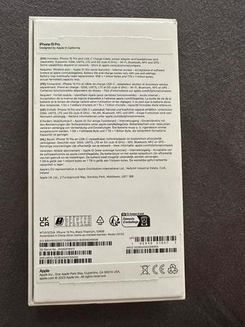 Iphone 15 Pro, Black Titanium. 128 GB beschikbaar voor biedingen