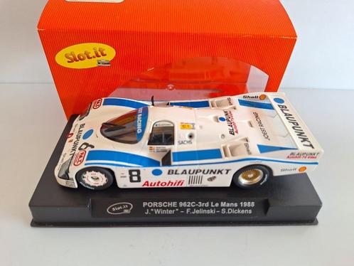 Slot-it Porsche 962C #8 Le-Mans 1988 Blaupunkt SICA03A, Kinderen en Baby's, Speelgoed | Racebanen, Nieuw, Racebaan, Elektrisch