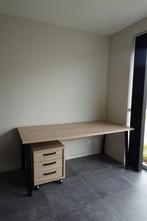Bureau met ladeblok (goede kwaliteit, lichte gebruikssporen), Huis en Inrichting, Ophalen, Gebruikt, Bureau