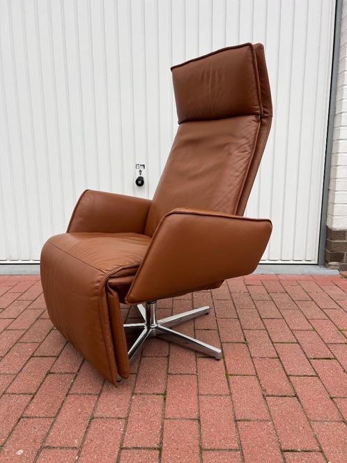 Durlet Relax Largo, Manual en cuir cognac, Maison & Meubles, Fauteuils, Utilisé, Cuir, Enlèvement