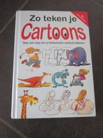 boek zo teken je cartoons, Boeken, Ophalen of Verzenden, Gelezen, Tekenen en Schilderen, Geschikt voor kinderen