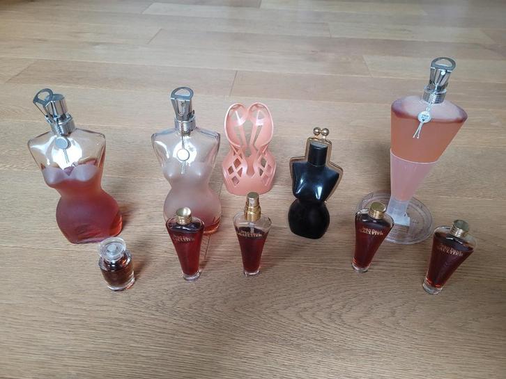GAULTIER Jean-Paul, collectieflacons + parfumdoosje, Verzamelen, Parfumverzamelingen, Gebruikt, Parfumfles, Ophalen of Verzenden
