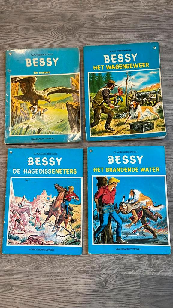 Bessy - 4 stuks - Nrs 73, 81,115 en 120 - 1970/1976, Boeken, Stripverhalen, Gelezen, Meerdere stripboeken, Ophalen of Verzenden