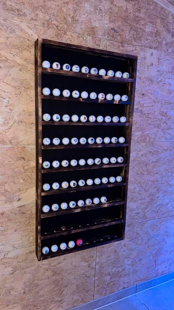 Golfballenrek flamed wood (100 ballen) nieuw, Sport en Fitness, Golf, Nieuw, Bal(len), Ophalen