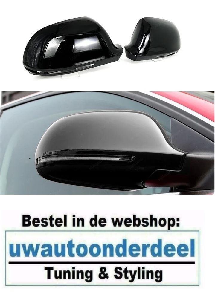 Glans Zwart Spiegelkappen Geschikt Voor Audi A3 S3 RS3 8P Fa, Auto diversen, Tuning en Styling, Verzenden