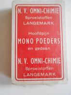 spel speelkarten Mono poeders Omi-chimie Langemark, Enlèvement ou Envoi