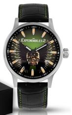 Expendables 2-horloge en film met officiële licentie, Verzenden, Nieuw, Staal, Leer