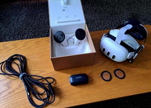 Meta Quest 3 128GB + Extras, Games en Spelcomputers, Virtual Reality, Zo goed als nieuw, Pc, VR-bril, Ophalen