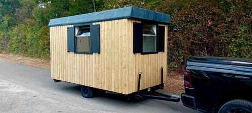 Pipowagen werfkeet werfwagen schaftkeet schaftwagen te koop, Doe-het-zelf en Bouw, Bouwketen en Schaftketen, Ophalen