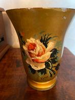 Verre ancien, vase peint par Galou, Antiquités & Art, Antiquités | Vases, Enlèvement ou Envoi