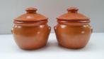 2 Terracottapotjes met deksel. diameter 11 cm, Huis en Inrichting, Ophalen of Verzenden, Nieuw