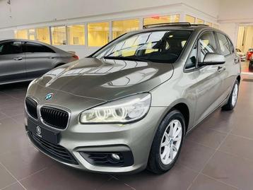 BMW 2 Serie 218 dA * GARANTIE + TOIT PANO + LED + CUIR + GPS, Autos, Argent ou Gris, Euro 6, Entreprise, 109 g/km