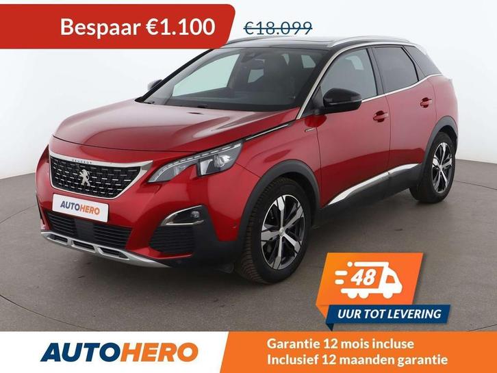 Peugeot 3008 1.6 PureTech GT Line (bj 2019, automaat), Auto's, Peugeot, Te koop, 360° camera, ABS, Achteruitrijcamera, Airbags