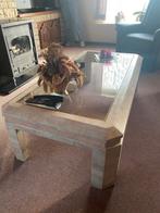 Salontafel (steen en glas), Huis en Inrichting, Tafels | Salontafels, Ophalen, Glas