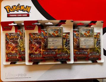 Pokémon - 3-Pack Obsidian Flames Blister met Eevee Promo beschikbaar voor biedingen