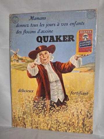 Oud reclame bord Quaker flakes  beschikbaar voor biedingen