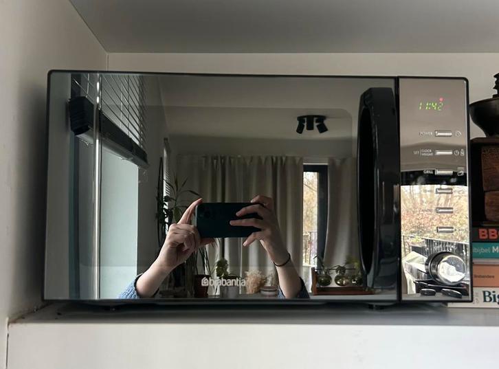 Brabantia Microwave BBEK1145DG, Elektronische apparatuur, Microgolfovens, Zo goed als nieuw, Vrijstaand, Microgolfoven, Minder dan 45 cm