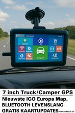 7" Camper/Truck GPS Europa Kaarten Q2.2025.BLUETOOTH, AV-IN, Info@drktech.be, Oosterwennel 35 Genk, Nieuw, Ophalen of Verzenden