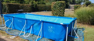 Zwembad Intex (4m50 x 2m20)+ pomp + cover 100 euro! beschikbaar voor biedingen