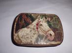 Blikken doosje met paard/ zeer oud, Antiek en Kunst, Ophalen