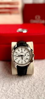 Omega Seamaster Chronograph–État irréprochable / Full Set, Handtassen en Accessoires, Horloges | Heren, Ophalen, Leer, Staal, Zo goed als nieuw