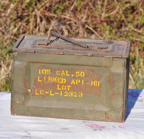 caisse a munitions . 50 en metal, Verzamelen, Militaria | Algemeen, Landmacht, Overige typen, Ophalen of Verzenden