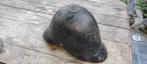Lederen helm met beschermkapje maar zonder kenteken, Ophalen, Helm of Baret