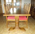 Table et 6 chaises en chaine état impeccable, Maison & Meubles, Comme neuf, Chêne, Rectangulaire, Enlèvement