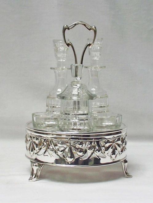 Art Nouveau Olie- en azijnstel., Antiek en Kunst, Antiek | Servies los, Ophalen of Verzenden