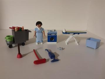 Femme de ménage PlayMobil - complète, Enlèvement ou Envoi, Comme neuf, Ensemble complet