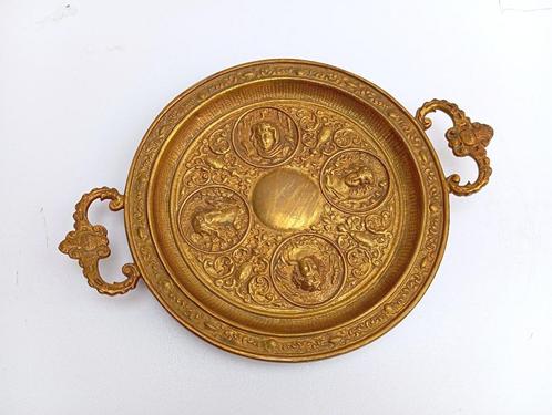 brons vuurverguld beeld dienblad schotel, Antiek en Kunst, Antiek | Brons en Koper, Brons, Ophalen of Verzenden