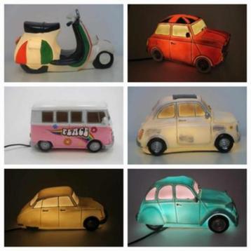 Citroen DS 2CV Fiat Mini Vespa Nachtlamp