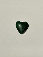 Pendentif coeur malachite vintage année 60, Enlèvement, Autres matériaux, Pendentif