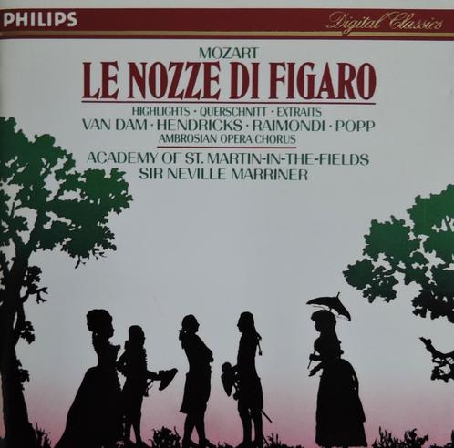 Le Nozze de Figaro/ Mozart - Van Dam/Hendricks/ASMF/Marriner, Cd's en Dvd's, Cd's | Klassiek, Zo goed als nieuw, Opera of Operette