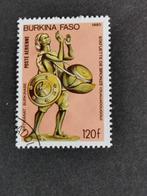 Burkina Faso 1985 - kunst - bronzen beeld, muzikant, Postzegels en Munten, Ophalen of Verzenden, Overige landen, Gestempeld