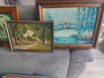 Lot de différentes  peintures et dessins (original et reprod, Ophalen