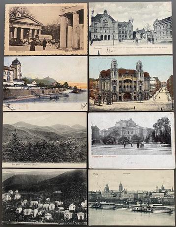 Duitsland 8 oude, verstuurde postkaarten (1904-1922).