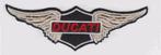 Ecusson Ducati Ailes - 139 x 44mm, Neuf